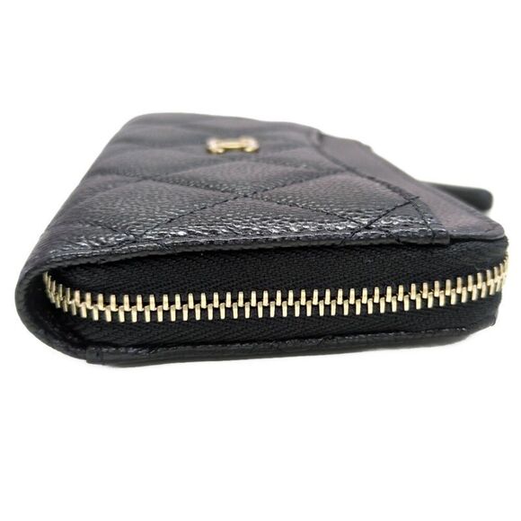 Chanel Matelasse ･Coin Case Coin Purse Mini Wallet Black []S [Ladies]• 599298 - Picture 4 of 10